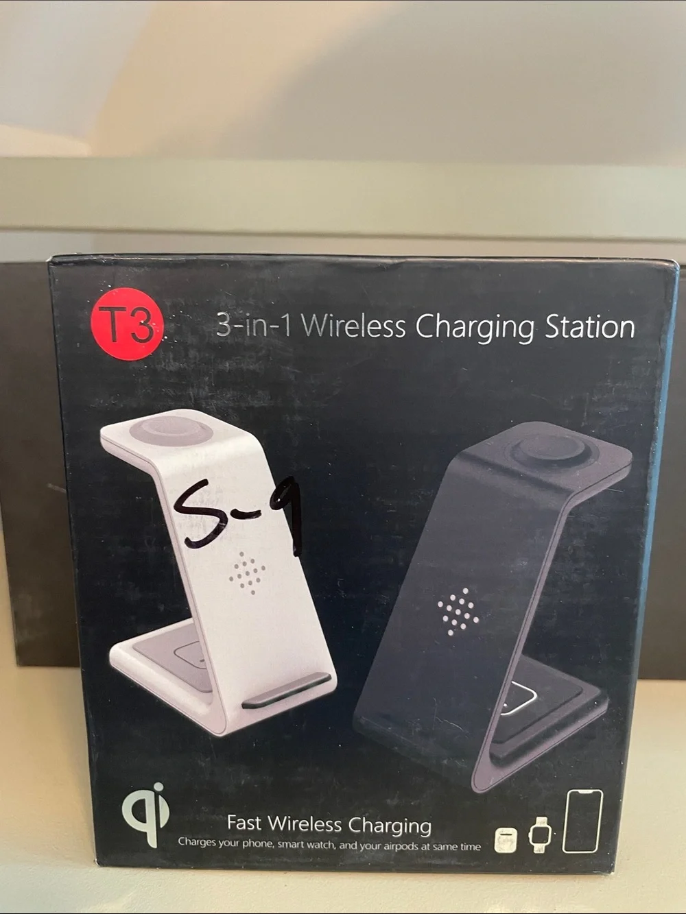 T3 3-in-1 Wireless Charging Station Black